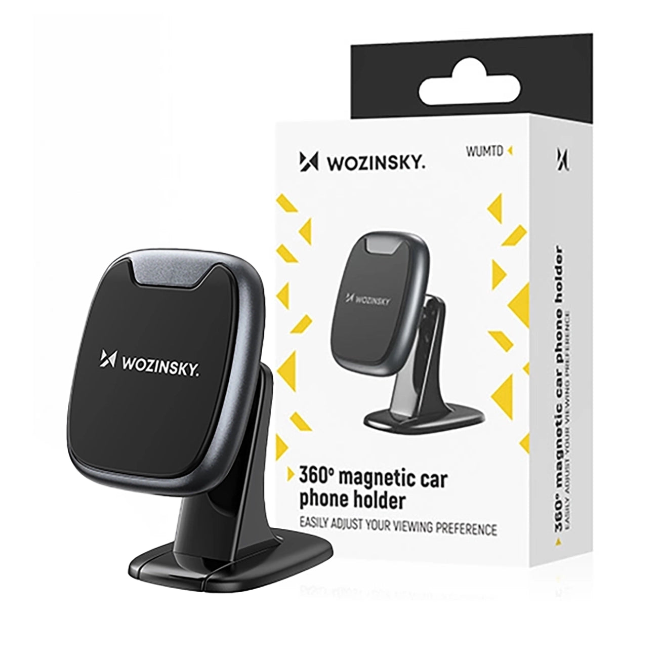 Wozinsky WUMTD magnetinis automobilio prietaisų skydelio telefono laikiklis - juodas