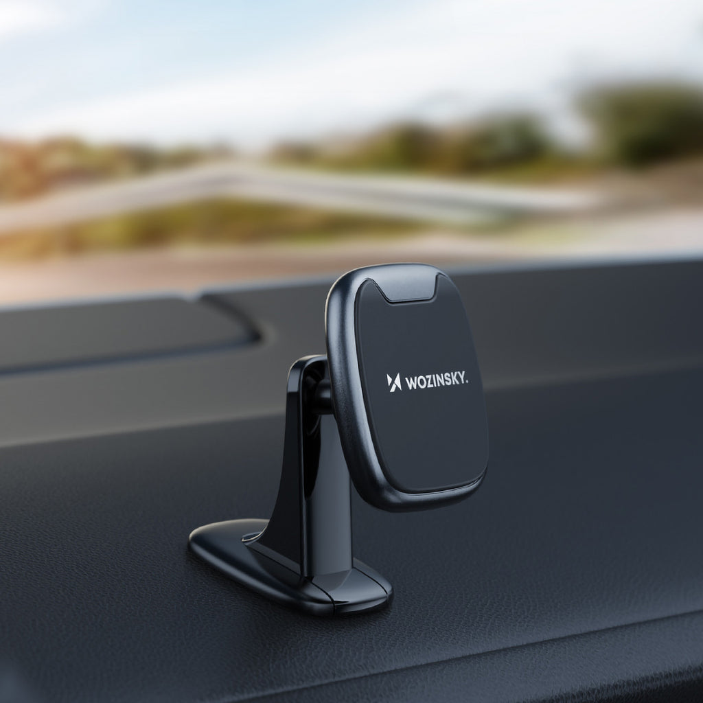 Wozinsky WUMTD magnetinis automobilio prietaisų skydelio telefono laikiklis - juodas
