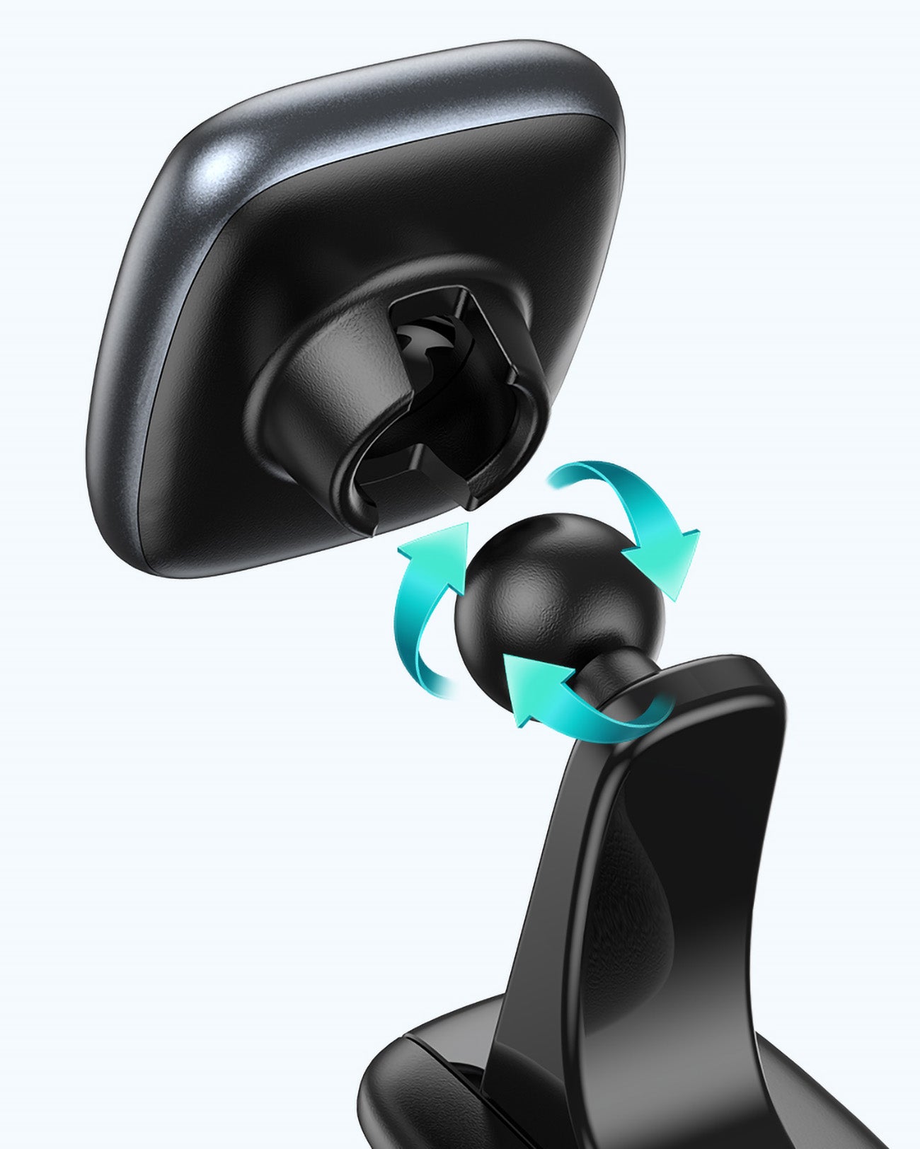 Wozinsky WUMTD magnetinis automobilio prietaisų skydelio telefono laikiklis - juodas