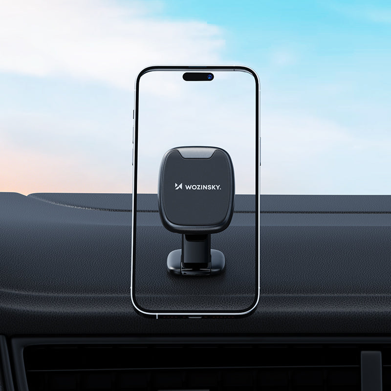 Wozinsky WUMTD magnetinis automobilio prietaisų skydelio telefono laikiklis - juodas