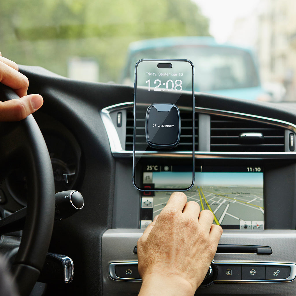 Wozinsky WUMTK magnetinis telefono laikiklis automobilio oro ventiliacijos angai - juodas