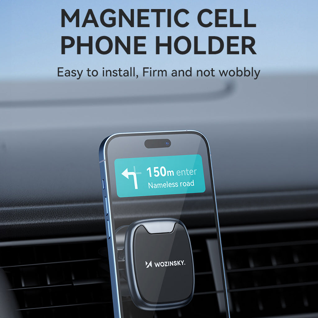 Wozinsky WUMTK magnetinis telefono laikiklis automobilio oro ventiliacijos angai - juodas