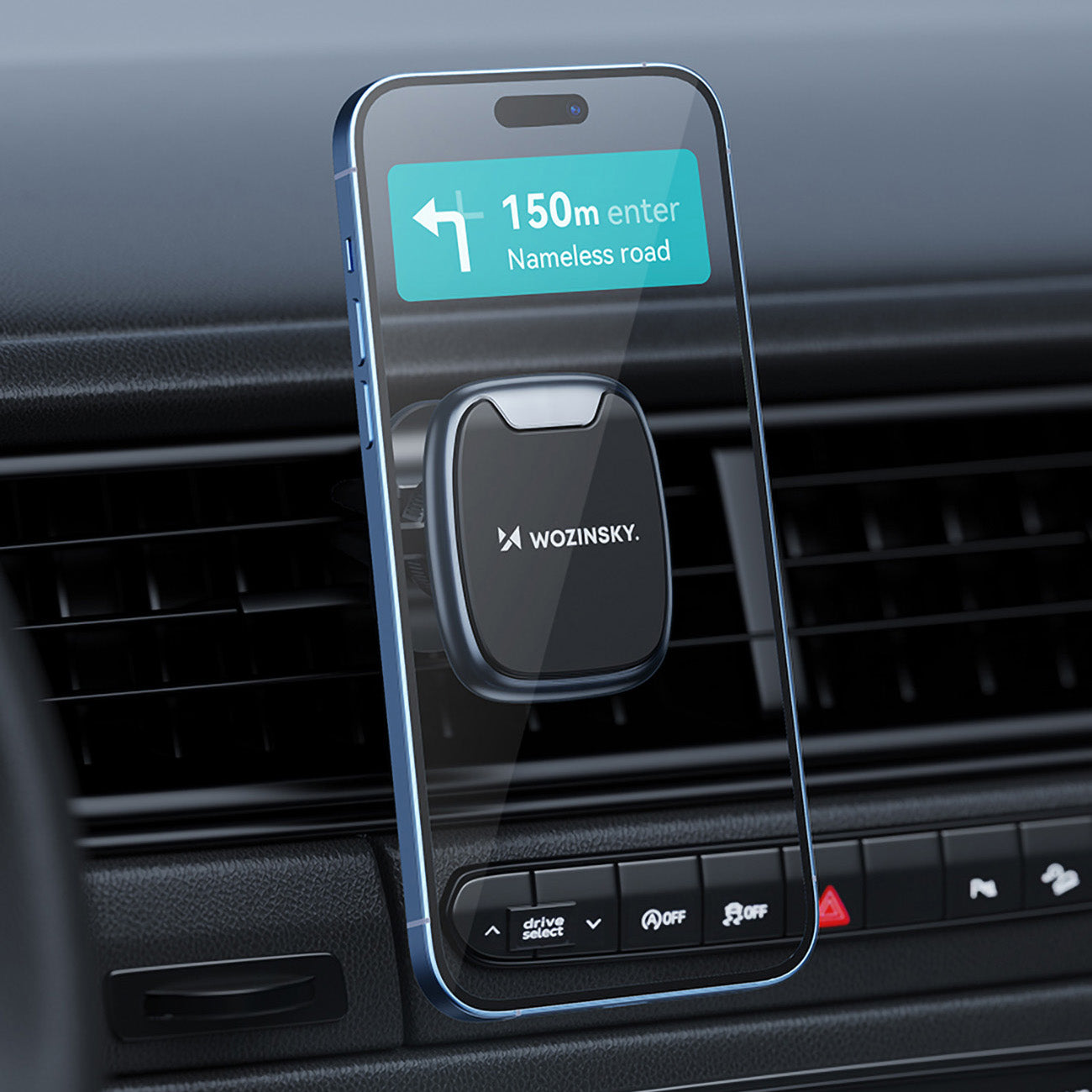 Wozinsky WUMTK magnetinis telefono laikiklis automobilio oro ventiliacijos angai - juodas