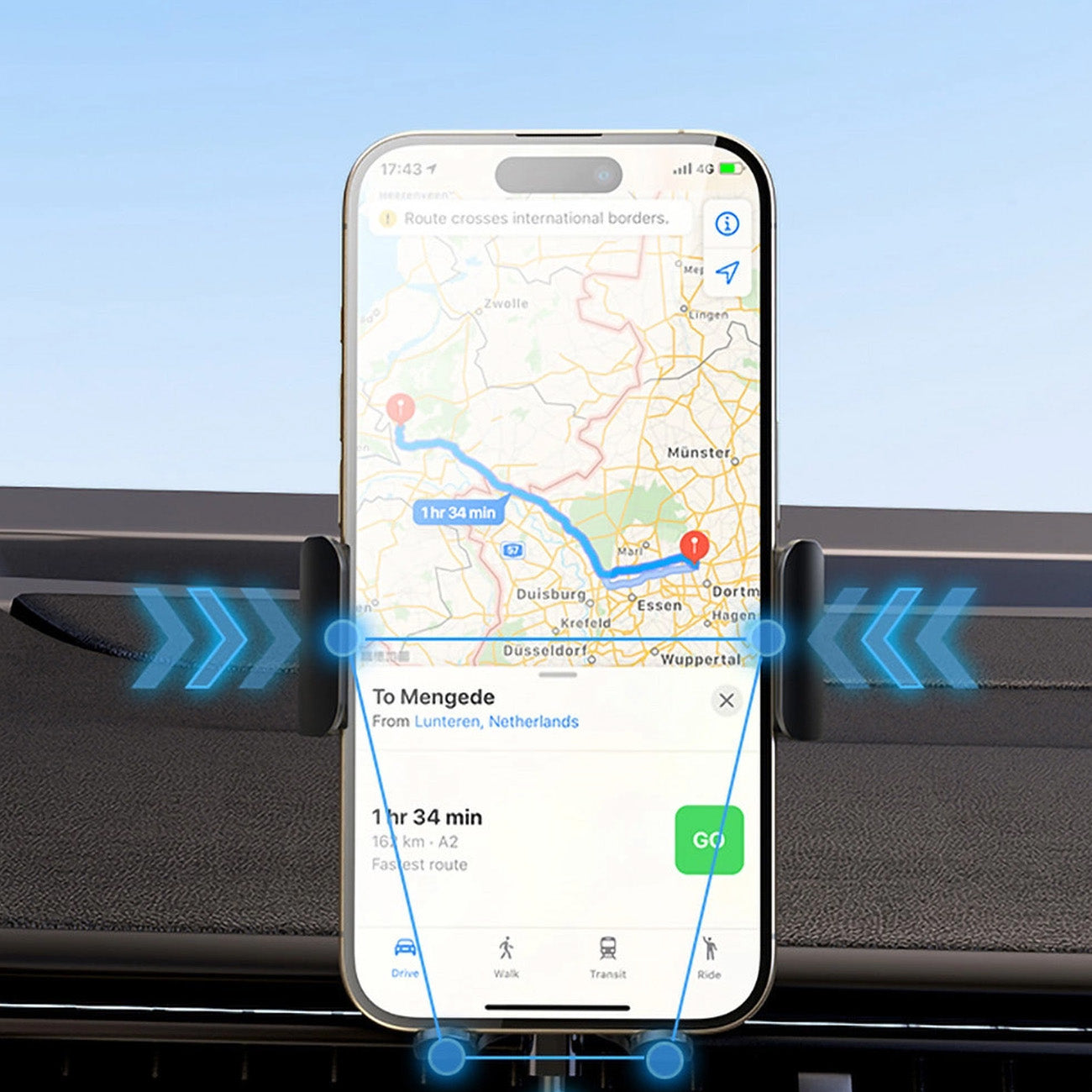 Wozinsky WUMID automobilinis prietaisų skydelio telefono laikiklis su 15W indukciniu įkrovikliu juodas