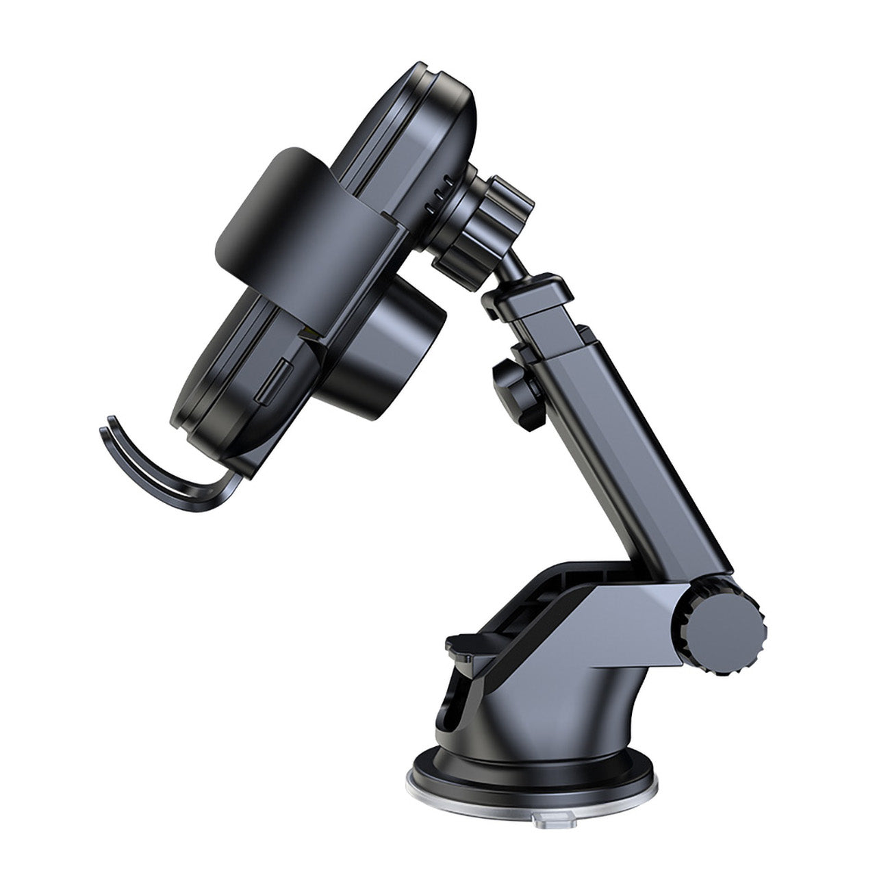 Wozinsky WUMID automobilinis prietaisų skydelio telefono laikiklis su 15W indukciniu įkrovikliu juodas Antrasis paveikslėlis