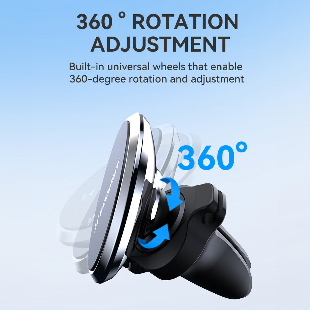 Wozinsky WUMKO magnetinis automobilinis telefono laikiklis oro grotelių angai, juodas