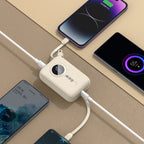 Dudao Išorinė baterija K14 10000mAh su USB-C / Lightning laidais - smėlio