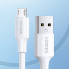 Ugreen US289 60142 micro USB / USB-A laidas 1,5 m - baltas -- Cell phone cables