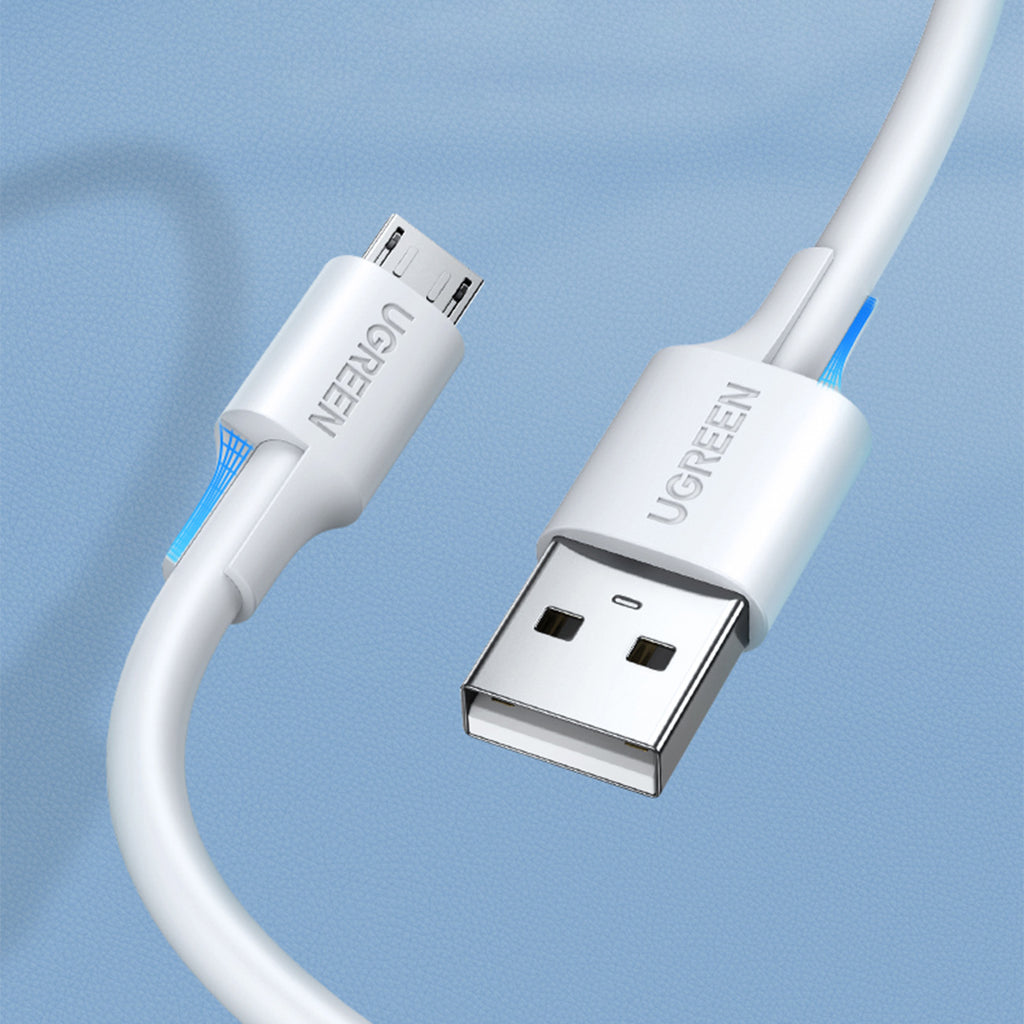 Ugreen US289 60142 micro USB / USB-A laidas 1,5 m - baltas -- Cell phone cables