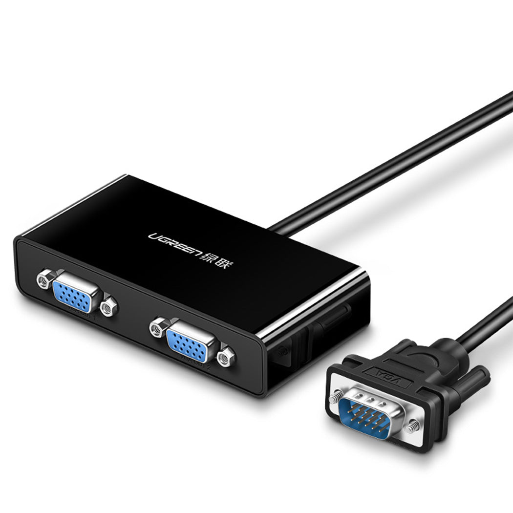 Ugreen 40254 1x2 VGA Splitter 1920x1440 60Hz - juodas -- Video Adapters