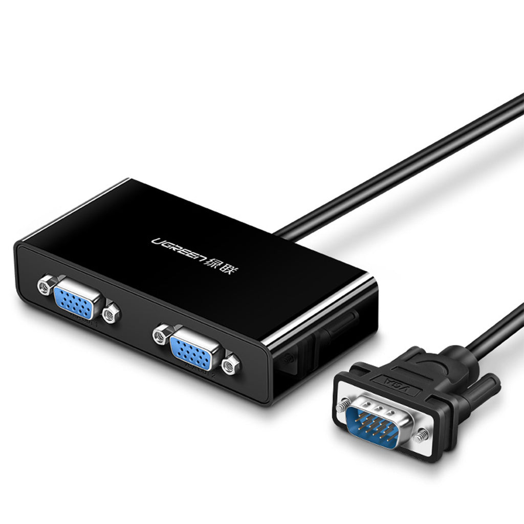 Ugreen 40254 1x2 VGA Splitter 1920x1440 60Hz - juodas -- Video Adapters