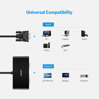 Ugreen 40254 1x2 VGA Splitter 1920x1440 60Hz - juodas -- Video Adapters