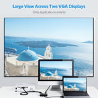 Ugreen 40254 1x2 VGA Splitter 1920x1440 60Hz - juodas -- Video Adapters