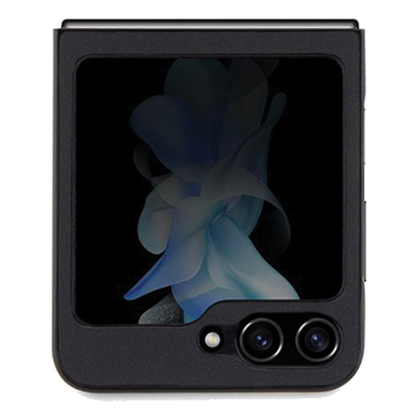 BMW Leather Hot Stamp dėklas Galaxy Z Flip5 – juodas -- Samsung Galaxy Z Flip 5