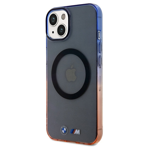 BMW Gradient Bumper MagSafe dėklas iPhone 15 Plus/14 Plus – pilkas