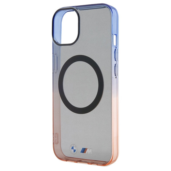 BMW Gradient Bumper MagSafe dėklas iPhone 15 Plus/14 Plus – pilkas
