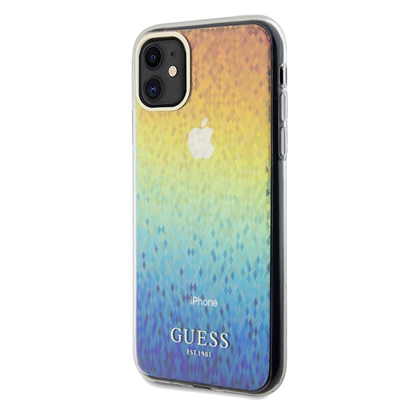Guess IML Faceted Mirror Disco Iridescent dėklas iPhone 11 / Xr – įvairiaspalvis -- iPhone 11