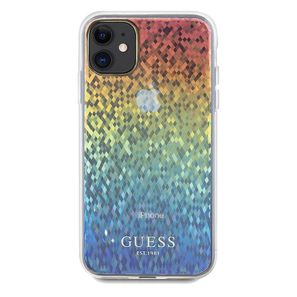 Guess IML Faceted Mirror Disco Iridescent dėklas iPhone 11 / Xr – įvairiaspalvis -- iPhone 11