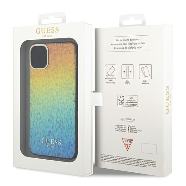 Guess IML Faceted Mirror Disco Iridescent dėklas iPhone 11 / Xr – įvairiaspalvis -- iPhone 11