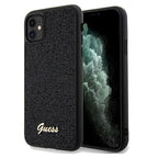 Guess Disco Metal Script dėklas iPhone 11 / XR – juodas -- iPhone 11