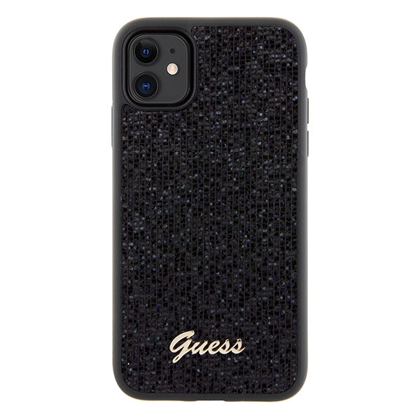 Guess Disco Metal Script dėklas iPhone 11 / XR – juodas -- iPhone 11