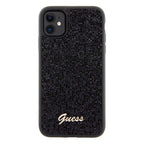 Guess Disco Metal Script dėklas iPhone 11 / XR – juodas -- iPhone 11