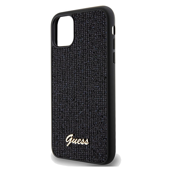 Guess Disco Metal Script dėklas iPhone 11 / XR – juodas -- iPhone 11