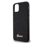 Guess Disco Metal Script dėklas iPhone 11 / XR – juodas -- iPhone 11