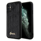Guess Sequin Script Metal dėklas iPhone 11/XR – juodas -- iPhone 11