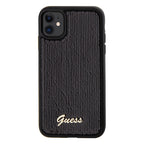 Guess Sequin Script Metal dėklas iPhone 11/XR – juodas -- iPhone 11
