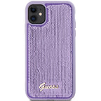 Guess blizgučių dėklas iPhone 11 / XR – violetinis -- iPhone 11