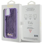 Guess blizgučių dėklas iPhone 11 / XR – violetinis -- iPhone 11