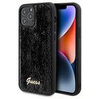 Guess blizgučių dėklas iPhone 12/12 Pro – juodas -- iPhone 12