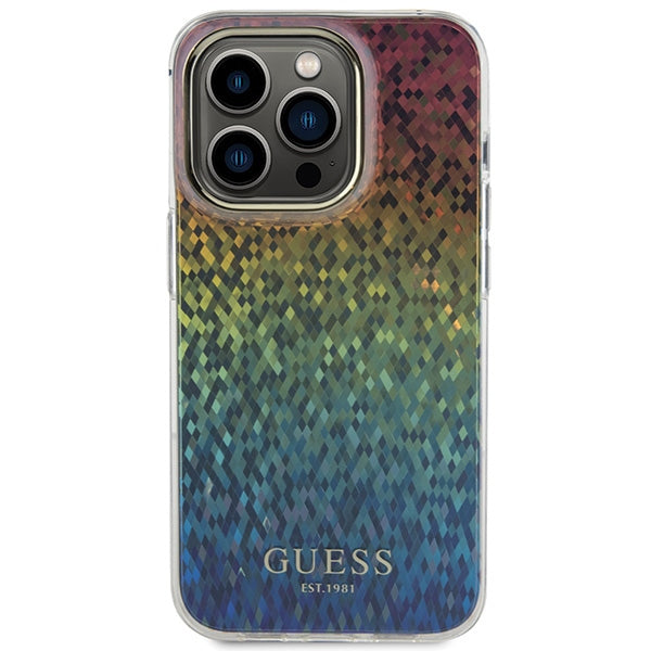 Guess IML Faceted Mirror Disco dėklas iPhone 14 Pro