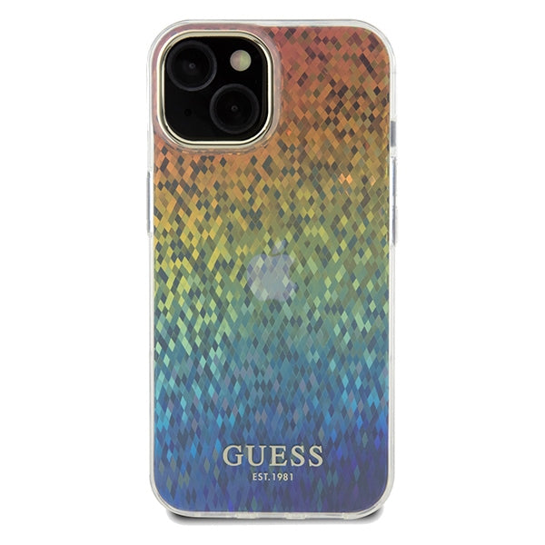 Guess IML Disco Iridescent dėklas iPhone 14/15/13 – įvairiaspalvis