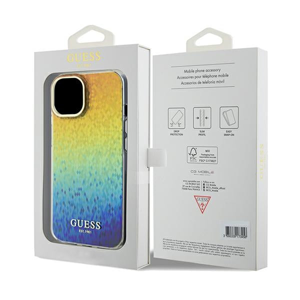 Guess IML Disco Iridescent dėklas iPhone 14/15/13 – įvairiaspalvis