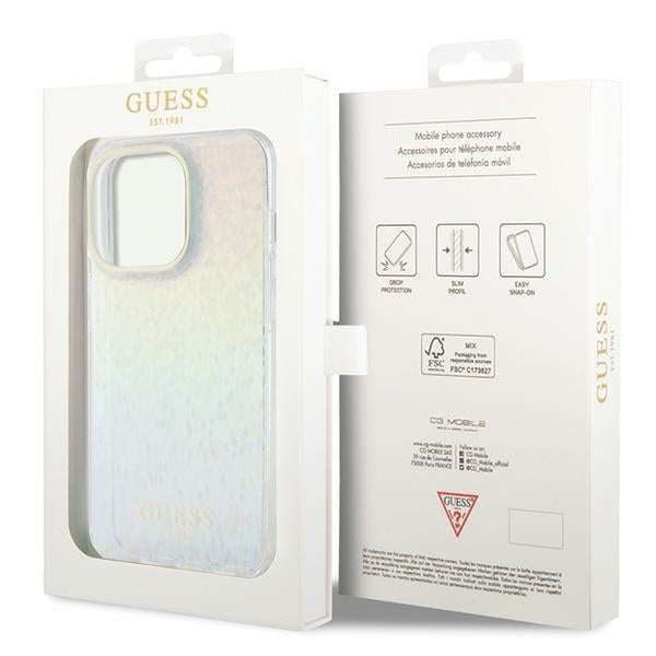 Guess IML Faceted Mirror dėklas iPhone 14 Pro Max – įvairiaspalvis