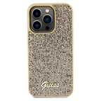 Guess Disco Metal Script dėklas iPhone 14 Pro Max – auksinis