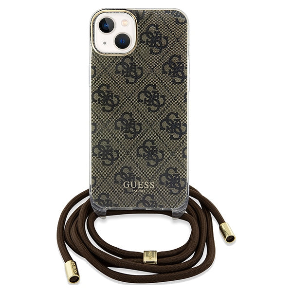 Guess Crossbody dėklas iPhone 15/14/13 – rudas