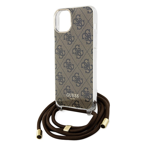 Guess Crossbody dėklas iPhone 15/14/13 – rudas
