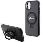 Guess MagSafe dėklas su žiedu iPhone 11/XR – juodas -- iPhone 11