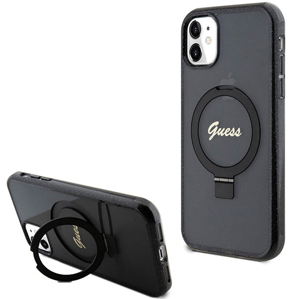 Guess MagSafe dėklas su žiedu iPhone 11/XR – juodas -- iPhone 11
