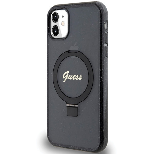 Guess MagSafe dėklas su žiedu iPhone 11/XR – juodas -- iPhone 11