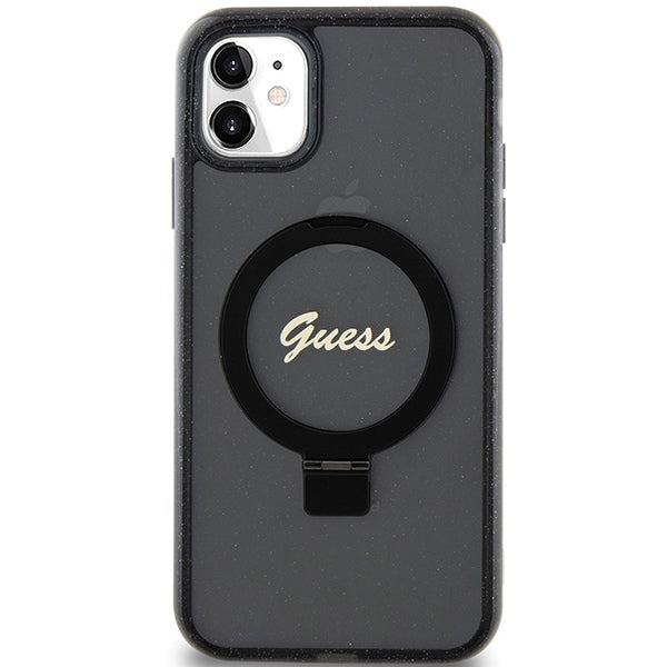Guess MagSafe dėklas su žiedu iPhone 11/XR – juodas -- iPhone 11
