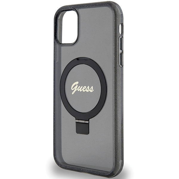 Guess MagSafe dėklas su žiedu iPhone 11/XR – juodas -- iPhone 11