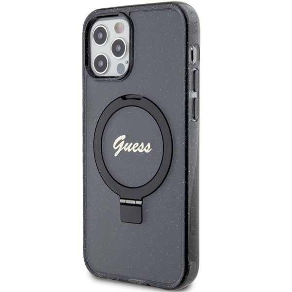 Guess MagSafe dėklas su žiedu iPhone 12/12 Pro – juodas -- iPhone 12