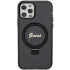 Guess MagSafe dėklas su žiedu iPhone 12/12 Pro – juodas -- iPhone 12