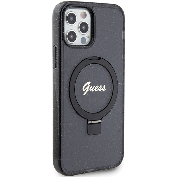 Guess MagSafe dėklas su žiedu iPhone 12/12 Pro – juodas -- iPhone 12
