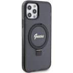 Guess MagSafe dėklas su žiedu iPhone 12/12 Pro – juodas -- iPhone 12