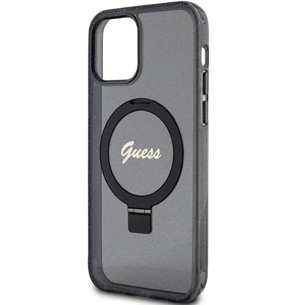 Guess MagSafe dėklas su žiedu iPhone 12/12 Pro – juodas -- iPhone 12